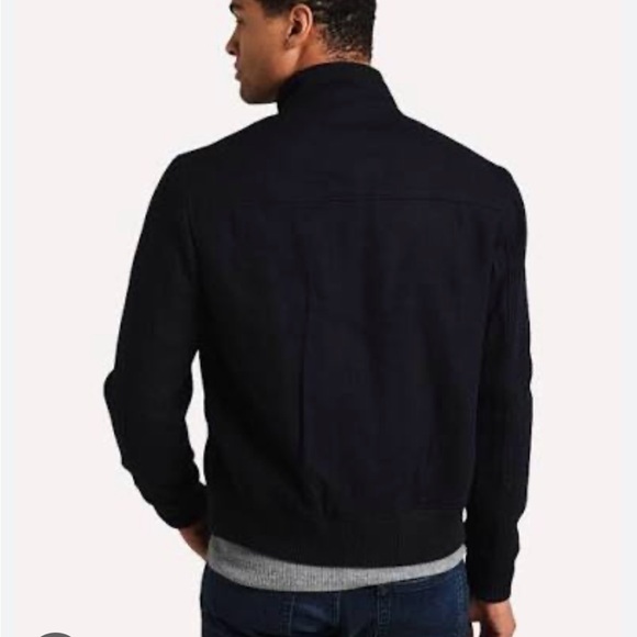 Rodd & Gunn Navy Wallingford Collar Bomber Jacket - Picture 3 of 12